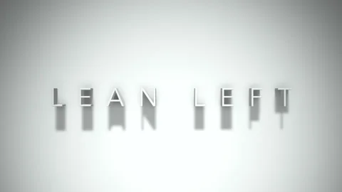 lean left 3D title animation with shadow... | Stock Video | Pond5
