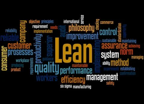 Lean - management approach, word cloud concept イラスト素材