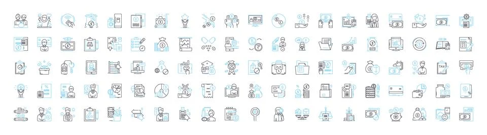 Lean Management vector line icons set. Lean, Management, Efficiency, Process 库存插图