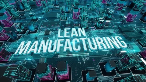 Lean manufacturing with digital technology concept 스톡 동영상 104070034