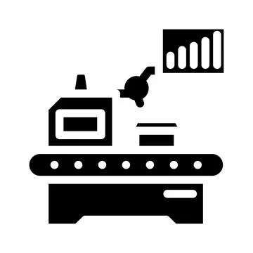 Lean manufacturing mechanical engineer glyph icon vector illustration 스톡 일러스트
