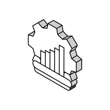 Lean manufacturing mechanical engineer isometric icon vector illustration Illustrazione stock