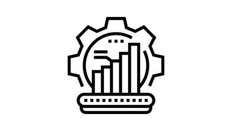 Lean manufacturing mechanical engineer line icon animation 스톡 동영상 326132601