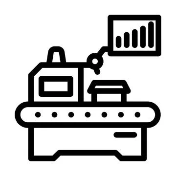Lean manufacturing mechanical engineer line icon vector illustration 스톡 일러스트