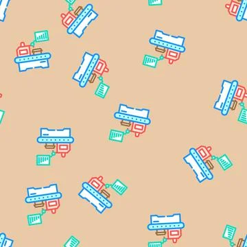 Lean manufacturing mechanical engineer vector seamless pattern Stockillustratie