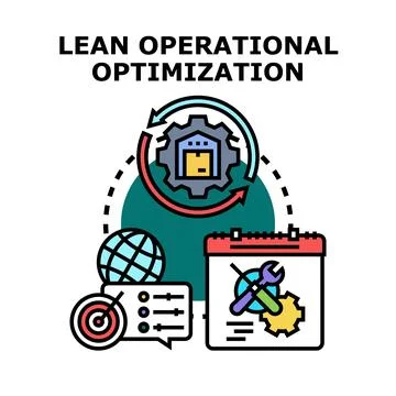 Lean operational optimization process illustrating workflow management イラスト素材