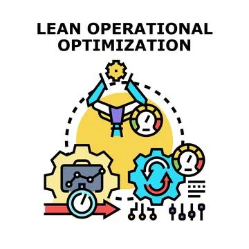 Lean operational optimization process improving business efficiency Ilustração Stock