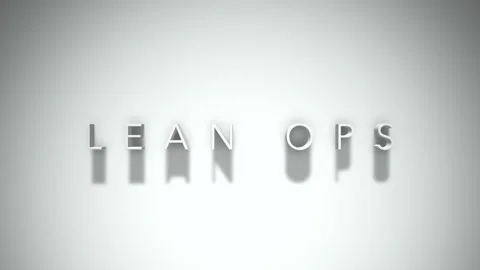 Lean ops 3D title animation with shadows on a white background Stock Footage 297456368