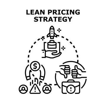 Lean pricing strategy optimizing business growth and risk Stock Illustration