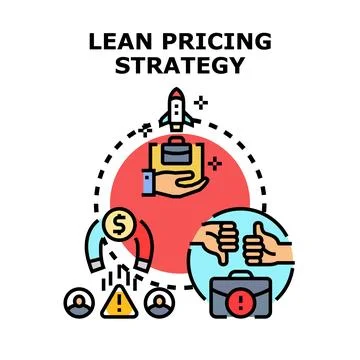 Lean pricing strategy optimizing business growth and risk Stock Illustration