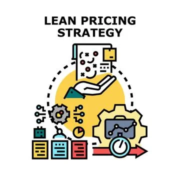 Lean pricing strategy vector concept illustration Stock Illustration