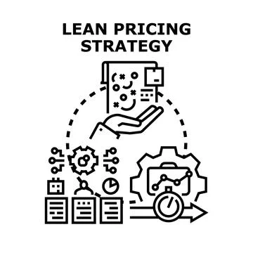 Lean pricing strategy vector concept illustration Stock Illustration