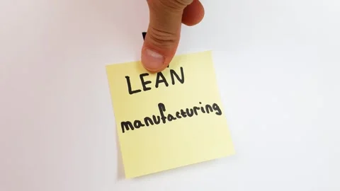 Lean production, Lean manufacturing text, inscription, note, product value Stock Footage 315395152