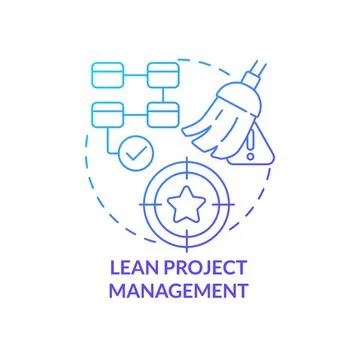 Lean project management blue gradient concept icon 스톡 일러스트