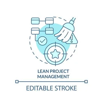 Lean project management turquoise concept icon 스톡 일러스트