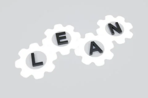 LEAN room sunlight concept 3D illustration Stock Illustration