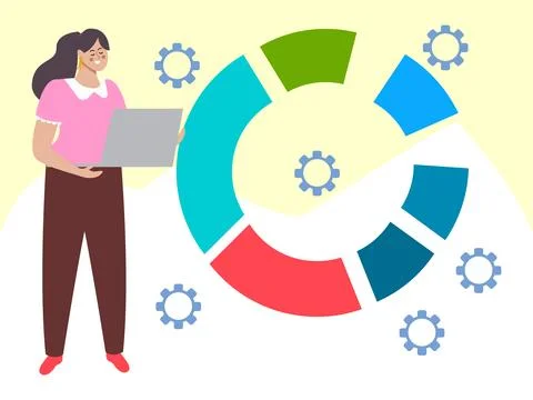 Lean Six Sigma Concept Illustration Style Stock Illustration