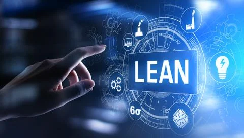 Lean, Six sigma, quality control and manufacturing process management concept on Stock Photos