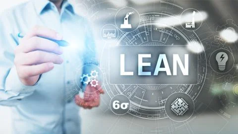 Lean, Six sigma, quality control and manufacturing process management concept on Stock Photos