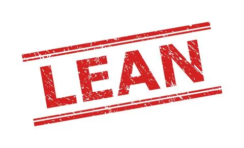 LEAN Stamp with Unclean Texture and Double Parallel Lines Illustrazione stock