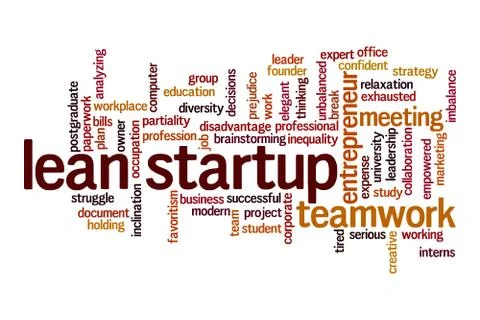 Lean startup word cloud concept 스톡 일러스트