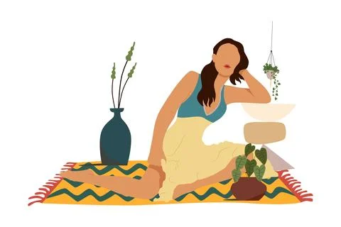 Lean on Stone Illustration Illustrazione stock