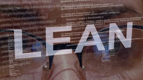 Lean text on female software developer Stock Footage 107514197