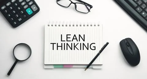 Lean Thinking on notepad. Business concept Foto stock