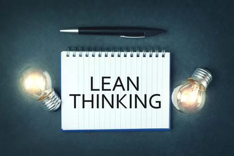 Lean Thinking on notepad. Business concept Foto stock