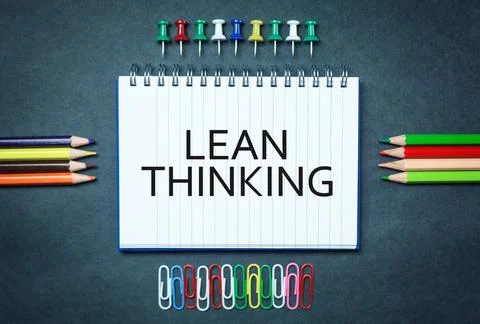 Lean Thinking on notepad. Business concept Foto stock