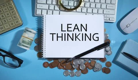 Lean Thinking on notepad. Business concept Foto stock