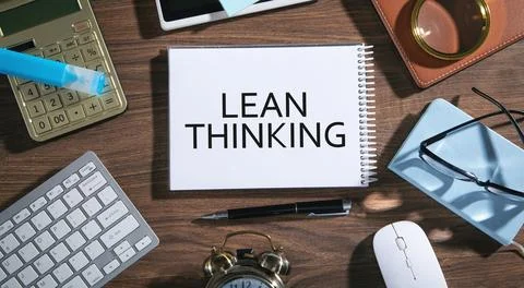 Lean Thinking on notepad. Business concept Foto stock