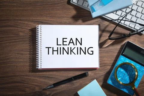 Lean Thinking on notepad. Business concept Foto stock