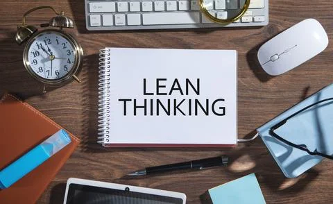 Lean Thinking on notepad. Business concept Foto stock