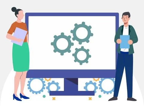 Lean Tools Concept Illustration Style Stock Illustration