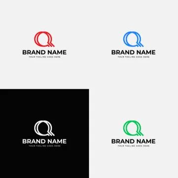 Leaner Style Creative Modern Abstract Initial Letter Q logo design vector tem Stock Illustration