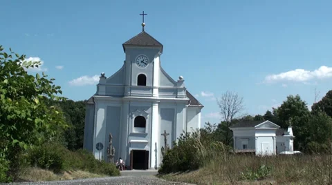 Leaning Church Stock Footage 32006877