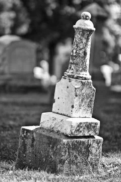 Leaning headstone Stock Photos