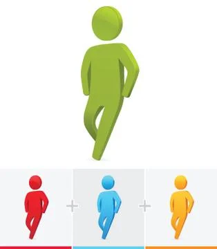 Leaning Stock Illustration