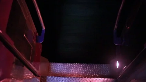 Leaning  Out Train Door Stock Footage 115235735