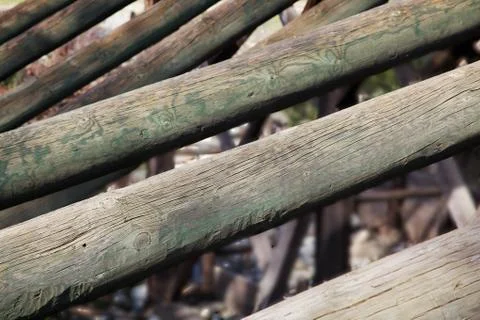 Leaning timber Stock Photos