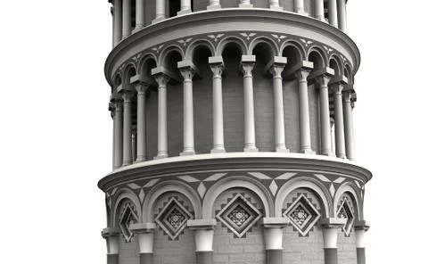 Leaning tower of pisa 6 Stock Illustration