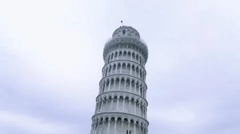 Leaning Tower of Pisa and Cathedral Stock Footage 1034834