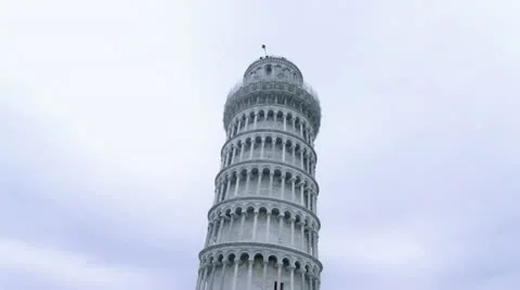 Leaning Tower of Pisa and Piazza dei Miracoli Stock Footage 12340371