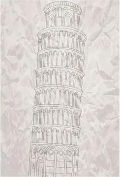 The leaning tower of Pisa Stock Illustration