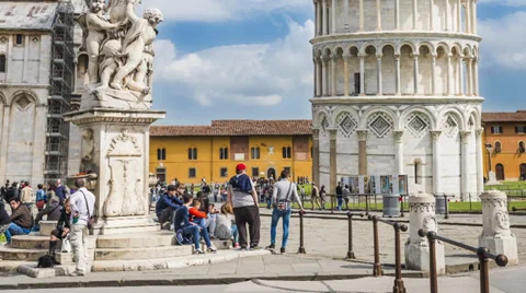 Leaning Tower of Pisa, in Italy. Stock Footage 37650367