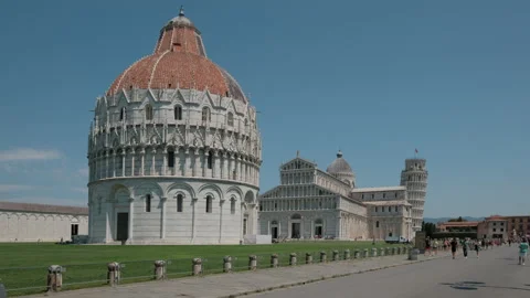 Leaning Tower of Pisa in Piazza dei Miracoli Square 스톡 동영상 158806410
