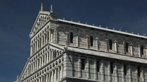 Leaning Tower in Pisa, Tuscany, Central Italy, Tourists Attraction, UNESCO Stock Footage
