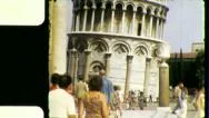 Leaning Tower Of Piza Italy Florence 1970 Vintage Film Home Movie 4195 Stock Footage