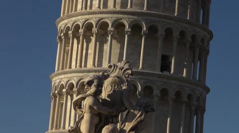 The Leaning Tower at sunset in Pisa Stock Footage 67585099